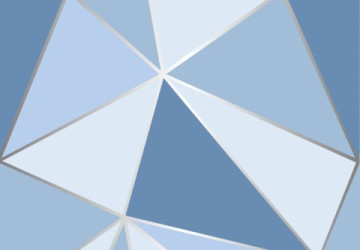 prusya mavi rengi üçgenler duvar…